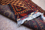 9.0 x 2.9 Afghan Runner Afghan Turkmen Bukhara Rug Runner Handamde Afghan Hallway Runner Oriental Runner Afghan