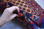 9.0 x 2.9 Afghan Runner Afghan Turkmen Bukhara Rug Runner Handamde Afghan Hallway Runner Oriental Runner Afghan