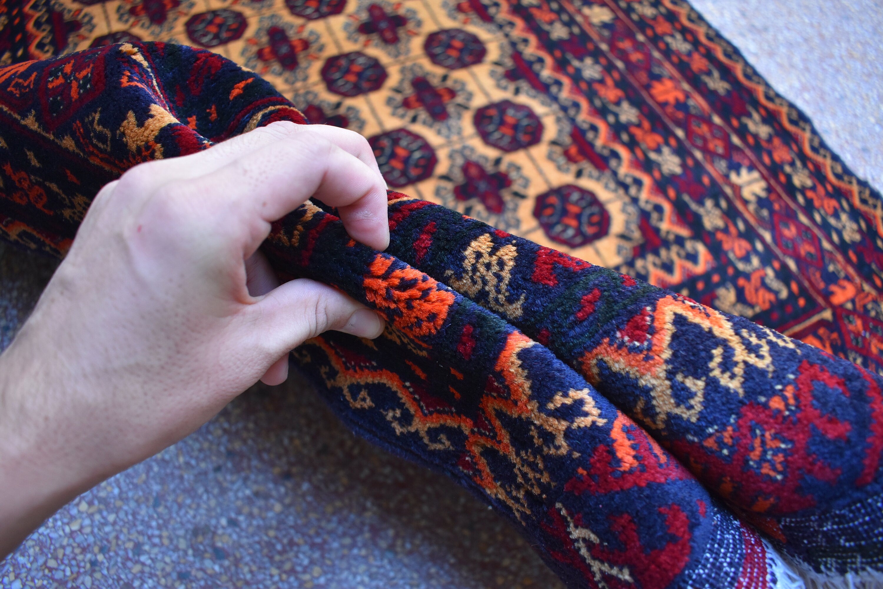 9.0 x 2.9 Afghan Runner Afghan Turkmen Bukhara Rug Runner Handamde Afghan Hallway Runner Oriental Runner Afghan
