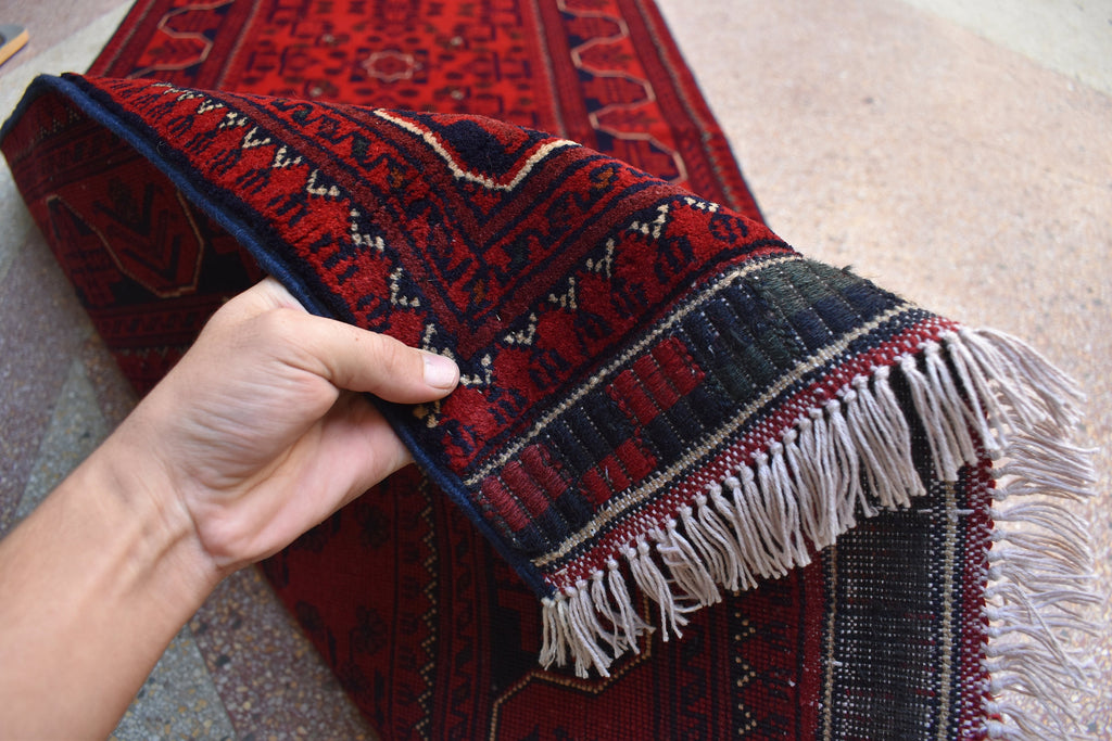 12.11 x 2.9 Ft Long Runner Best Quality TUrkmen Khamyab Khal Mohammadi Bokhara Runner Afghan Handmade Wool Oriental Hallway Runner