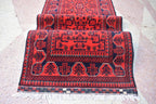 3x13Ft, Long Runner Best Quality Turkmen Khal Mohammadi Bokhara Runner, Afghan Handmade Wool Oriental Hallway Runner, Perfect for Festivals
