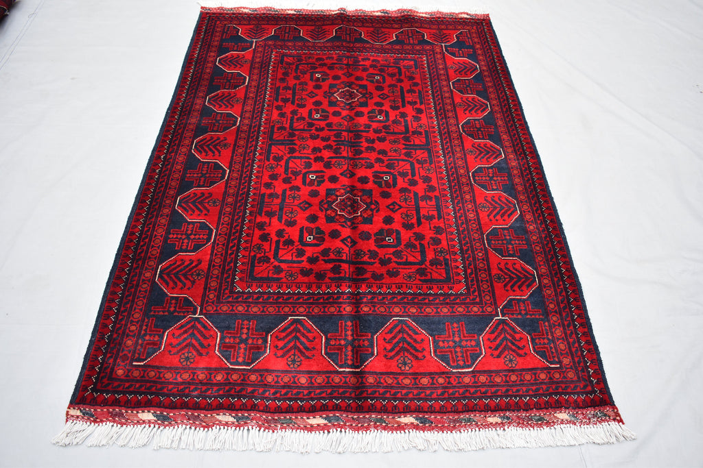 5.2 x 3.5 Ft Bokhara Rug Turkmen 100% Wool Afghan Veg dyes Handmade bukhara Pattern Area rug 5x3 Turkmen Oriental Rug