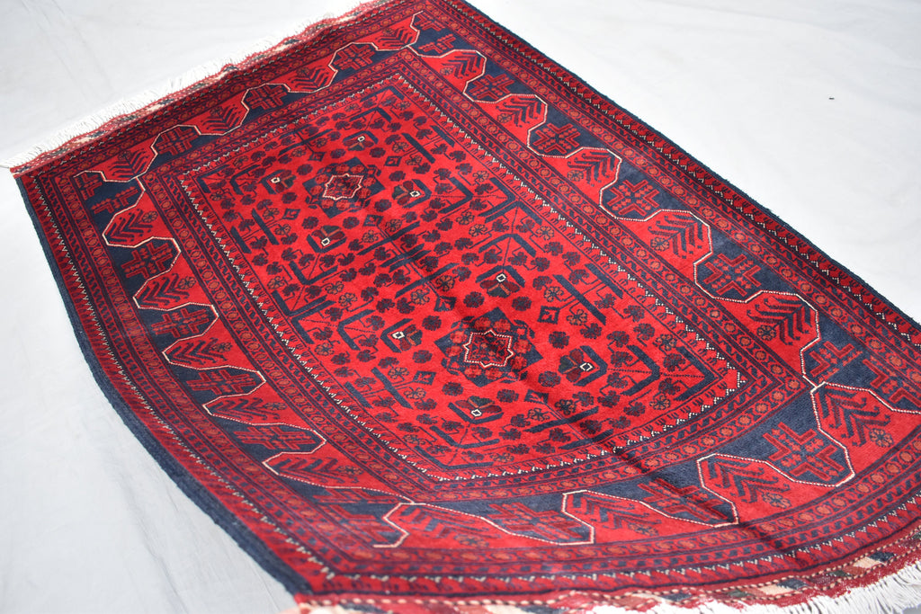5.2 x 3.5 Ft Bokhara Rug Turkmen 100% Wool Afghan Veg dyes Handmade bukhara Pattern Area rug 5x3 Turkmen Oriental Rug