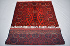 5.1 x 3.2 Ft Aghan Vintage Bokhara Rug Turkmen 100% Wool Afghan Veg dyes Handmade bukhara Pattern Area rug 5x3 Turkmen Oriental Rug