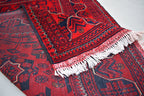 3x5 Bokhara Rug Turkmen 100% Wool Afghan Veg dyes Handmade Bukhara Pattern Turkmen Oriental Rug, Bedroom Rug, Living Room Rug 4.11x3.5 ft