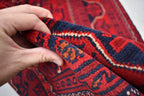 3x5 Bokhara Rug Turkmen 100% Wool Afghan Veg dyes Handmade Bukhara Pattern Turkmen Oriental Rug, Bedroom Rug, Living Room Rug 4.11x3.5 ft