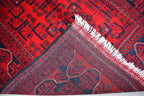 3x5 Bokhara Rug Turkmen 100% Wool Afghan Veg dyes Handmade Bukhara Pattern Turkmen Oriental Rug, Bedroom Rug, Living Room Rug 4.11x3.5 ft