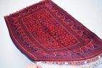 3x5Ft, Bukhara Rug Turkmen 100% Wool Afghan Vegetable dyes Rug, Boho Home Decor, Living Room Rug, Bedroom Rug, Red Rug for home