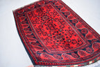 3x5 Handmade Afghan Bukhara Rug, Tribal Wool Rug, Traditional Oriental Bedroom, Living Room Rug. Perfect For Hallway or entryway 5.2x3.4 ft