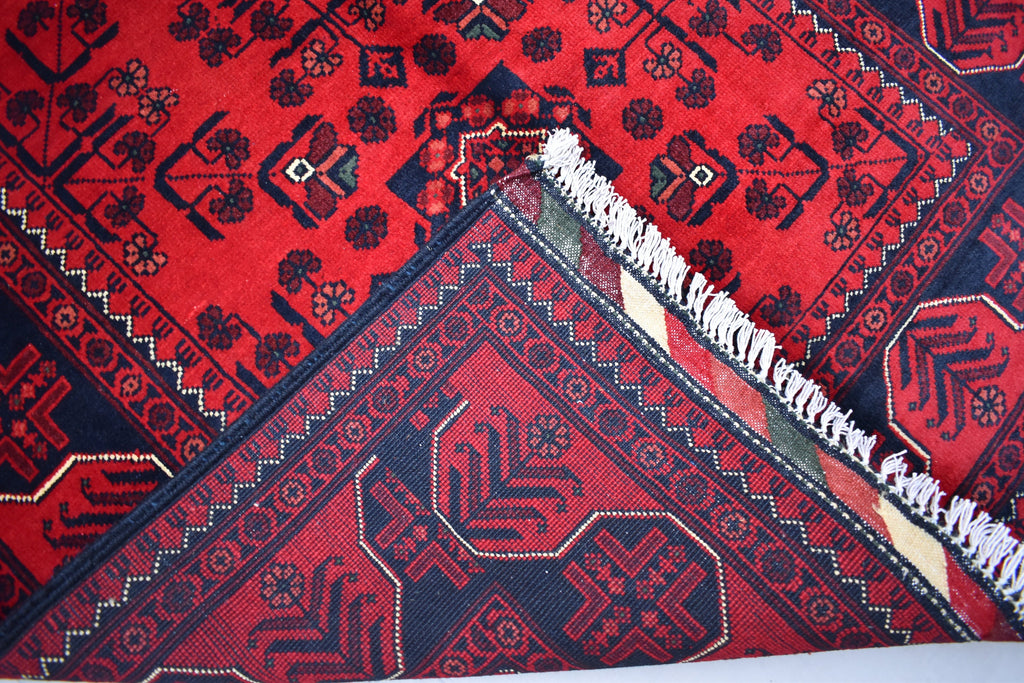 3x5 Handmade Afghan Bukhara Rug, Tribal Wool Rug, Traditional Oriental Bedroom, Living Room Rug. Perfect For Hallway or entryway 5.2x3.4 ft