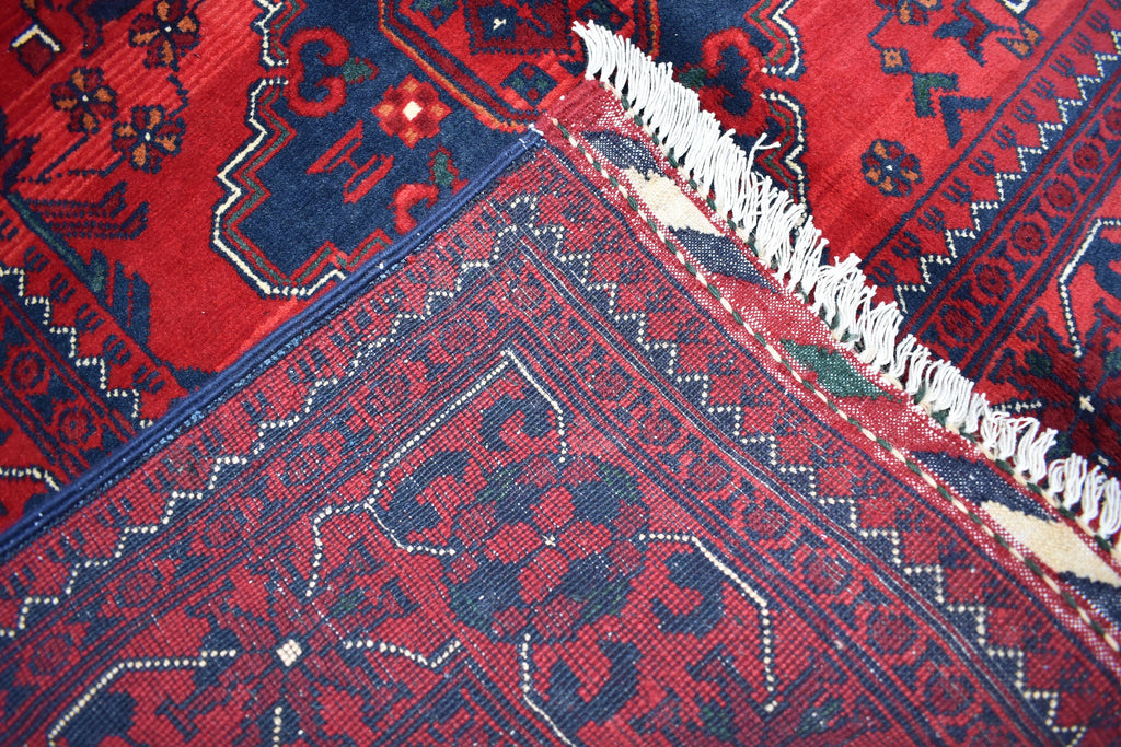 4.11x3.4 Bukhara Rug Turkmen 100% Wool Afghan, Natural Veg dyes, Perfect For Bedroom, Office, Living Room