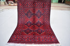 Ft 5.0 x 3.4 Bokhara Rug Turkmen 100% Wool Afghan Veg dyes Handmade bukhara Pattern Turkmen Oriental Rug