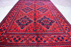 3x6Ft Bukhara Rug Turkmen 100% Wool Afghan Veg dyes Handmade Bukhara Pattern Turkmen Oriental Rug, Rugs For Living Room, Bedroom Rug