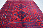 5x3 Bokhara Rug Turkmen 100% Wool Afghan Veg dyes Handmade bukhara Pattern Turkmen Oriental Rug, Rugs For Living Room 4.11x3.6 Ft