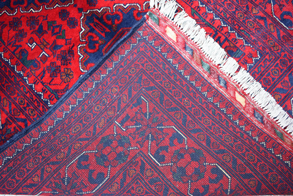 5x3 Bokhara Rug Turkmen 100% Wool Afghan Veg dyes Handmade bukhara Pattern Turkmen Oriental Rug, Rugs For Living Room 4.11x3.6 Ft