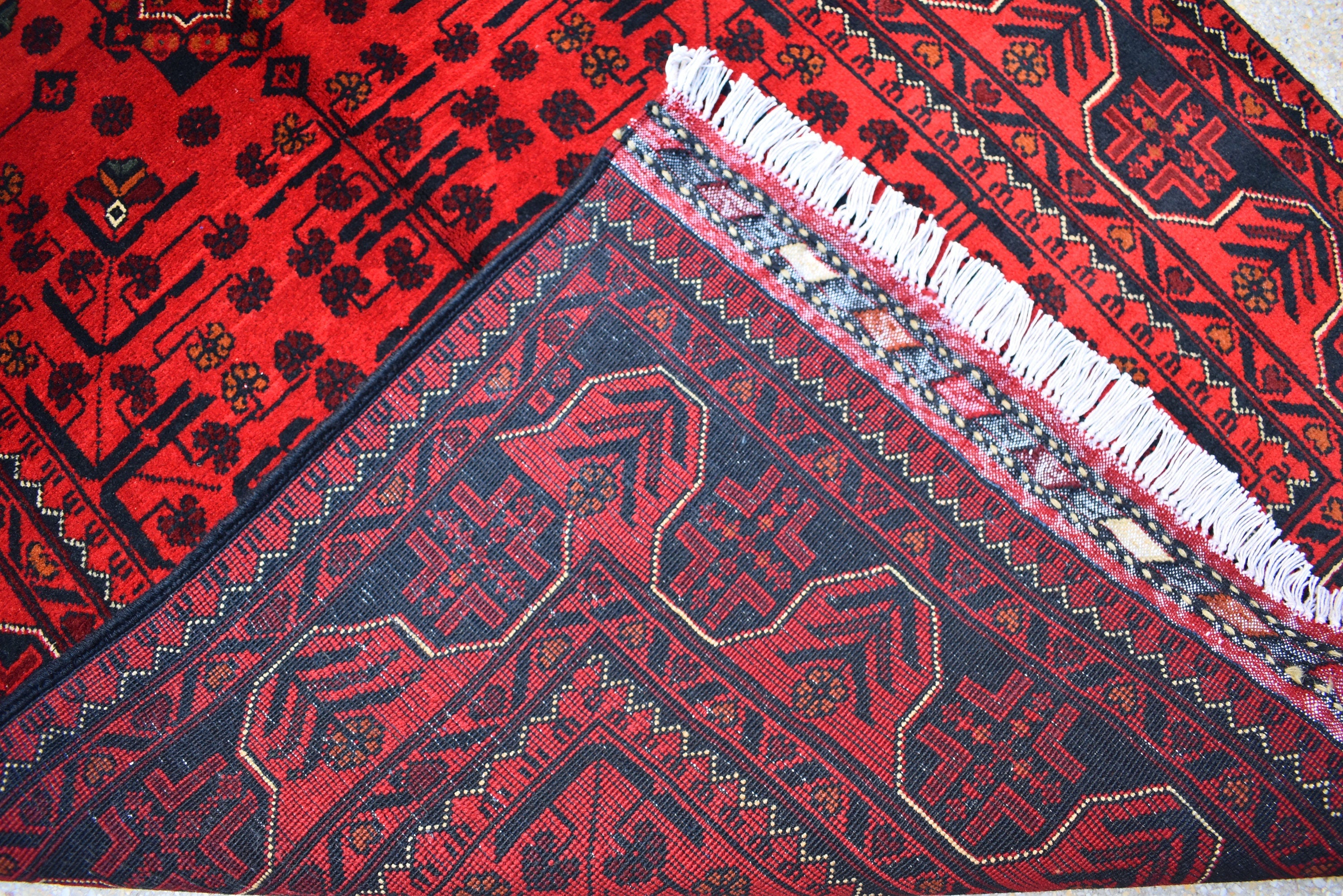 5.3x3.5Ft, Bokhara Rug – Handmade Afghan Turkmen Wool Carpet, Bukhara Pattern, Vegetable Dyed Oriental Area Rug, Small Area Rug, Bedroom Rug