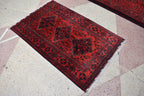 5.0x3.2 Ft Bokhara Rug Turkmen 100% Wool Afghan Veg dyes Handmade Bukhara Pattern Turkmen Oriental Rug, Small Size Rug, Perfect for Bedroom