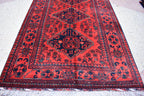 5.0x3.2 Ft Bokhara Rug Turkmen 100% Wool Afghan Veg dyes Handmade Bukhara Pattern Turkmen Oriental Rug, Small Size Rug, Perfect for Bedroom