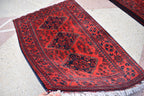 5.0x3.2 Ft Bokhara Rug Turkmen 100% Wool Afghan Veg dyes Handmade Bukhara Pattern Turkmen Oriental Rug, Small Size Rug, Perfect for Bedroom