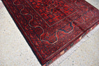 3x5Ft Bokhara Rug Turkmen 100% Wool Afghan Veg dyes Soft Wool Rug, Accent Size Rug, Bedroom Rug, Entrance Rug