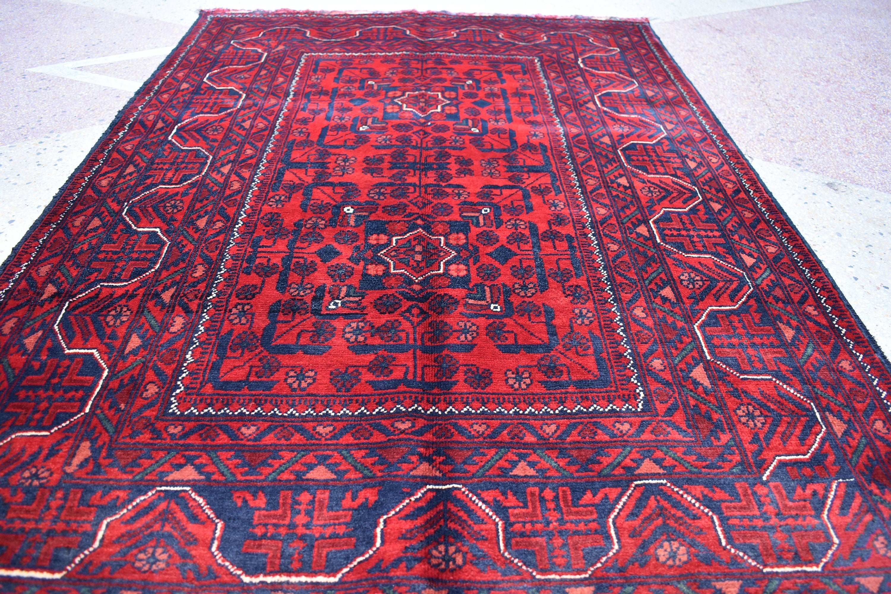 3x5Ft Bokhara Rug Turkmen 100% Wool Afghan Veg dyes Soft Wool Rug, Accent Size Rug, Bedroom Rug, Entrance Rug