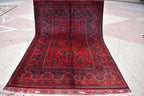 3x5Ft Bokhara Rug Turkmen 100% Wool Afghan Vegetable dyes Handmade bukhara Pattern Turkmen Oriental Rug, Bedroom Rug, Living room rug