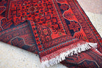 3x5 Bukhara Rug Turkmen 100% Wool Afghan Veg dyes Handmade Bukhara Pattern Turkmen Oriental Rug, Bedroom Rug, Perfect for Office 5.1x3.4 ft