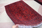 4x6Ft, Bokhara Turkmen Rug – Afghan Handmade 100% Wool Carpet | Vegetable Dyed Bukhara Pattern Oriental Area Rug | Tribal Living Room Decor
