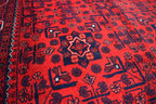 4x6Ft, Bokhara Turkmen Rug – Afghan Handmade 100% Wool Carpet | Vegetable Dyed Bukhara Pattern Oriental Area Rug | Tribal Living Room Decor