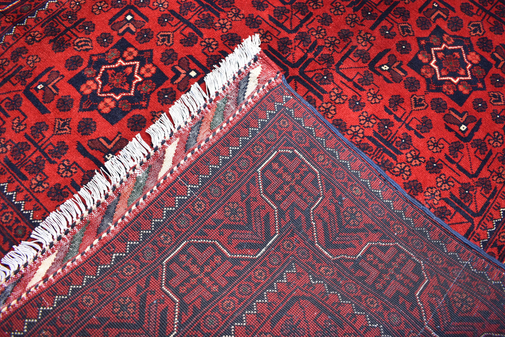 4x6Ft, Bokhara Turkmen Rug – Afghan Handmade 100% Wool Carpet | Vegetable Dyed Bukhara Pattern Oriental Area Rug | Tribal Living Room Decor