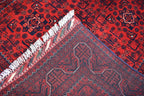 4x6Ft, Bokhara Turkmen Rug – Afghan Handmade 100% Wool Carpet | Vegetable Dyed Bukhara Pattern Oriental Area Rug | Tribal Living Room Decor