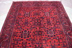 4x6Ft, Bokhara Turkmen Rug – Afghan Handmade 100% Wool Carpet | Vegetable Dyed Bukhara Pattern Oriental Area Rug | Tribal Living Room Decor