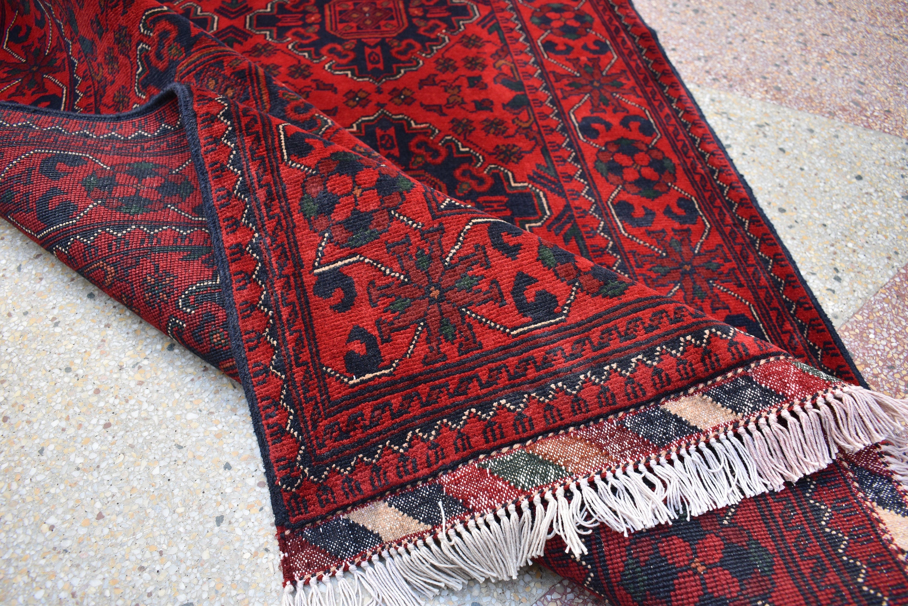 Bokhara Rug Ft 5.1*3.5 Turkmen 100% Wool Afghan Veg dyes Handmade bukhara Pattern Turkmen Oriental Rug