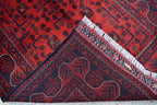 5.1x3.4 Ft Bukhara Rug Turkmen 100% Wool Afghan Veg dyes Handmade Bukhara Pattern Turkmen Oriental Rug, Rug for Bedroom, Office