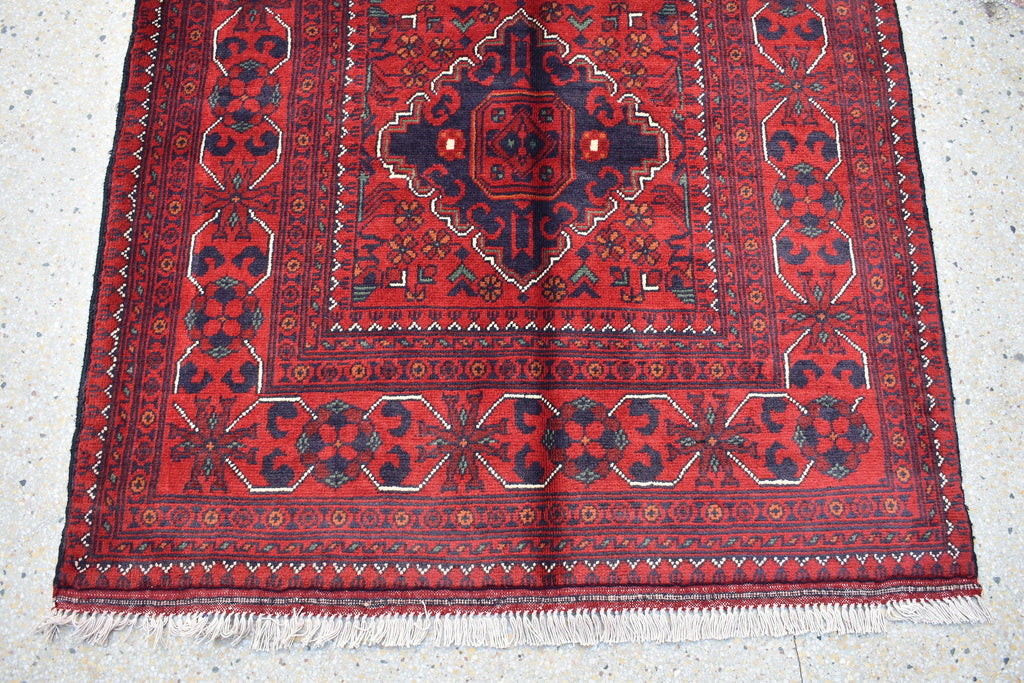 4.10 x 3.4 Ft Bokhara Rug Turkmen 100% Wool Afghan Veg dyes Handmade bukhara Pattern Turkmen Oriental Rug
