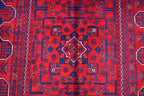 3x5 Bukhara Red Rug Turkmen 100% Wool Afghan Handwoven Rug, Natural Veg dyes, Rug for Living Room, Rug for Bedroom 5.2 x 3.5