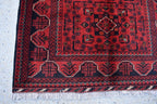 3x5 Bukhara Rug Turkmen 100% Wool Afghan Veg dyes Handmade Bukhara Pattern Turkmen Oriental Rug, Bedroom Rug, Living Room Rug 5.0x3.4 ft