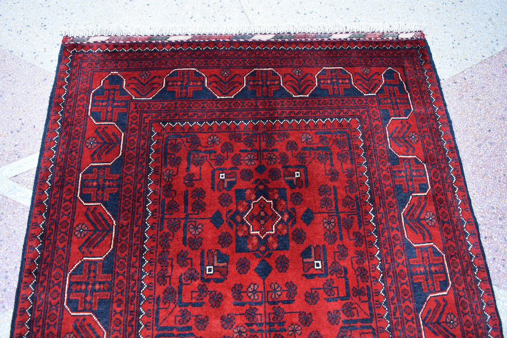 3x5 Bokhara Rug Turkmen 100% Wool Afghan Veg dyes Handmade Oriental Pattern Turkmen Rug, Rugs For Living Room-Bedroom Rug