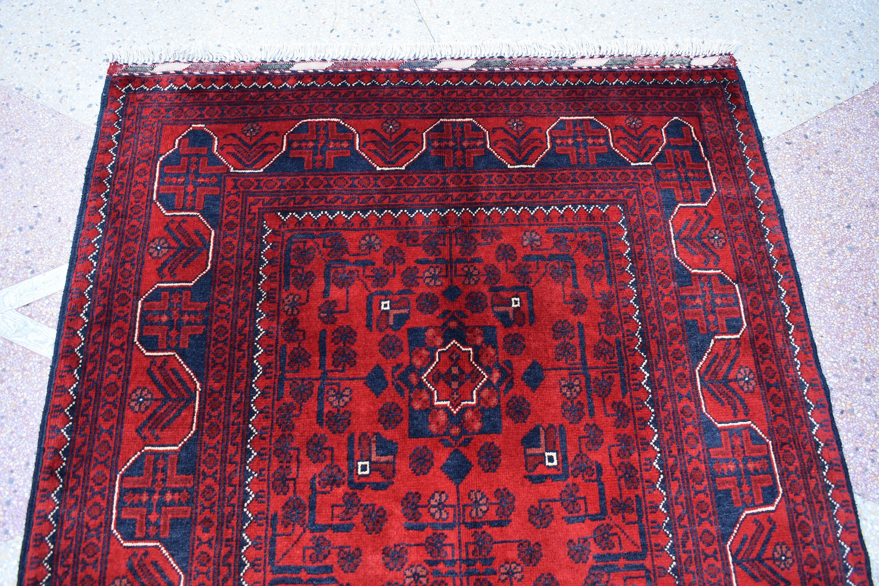3x5 Bokhara Rug Turkmen 100% Wool Afghan Veg dyes Handmade Oriental Pattern Turkmen Rug, Rugs For Living Room-Bedroom Rug