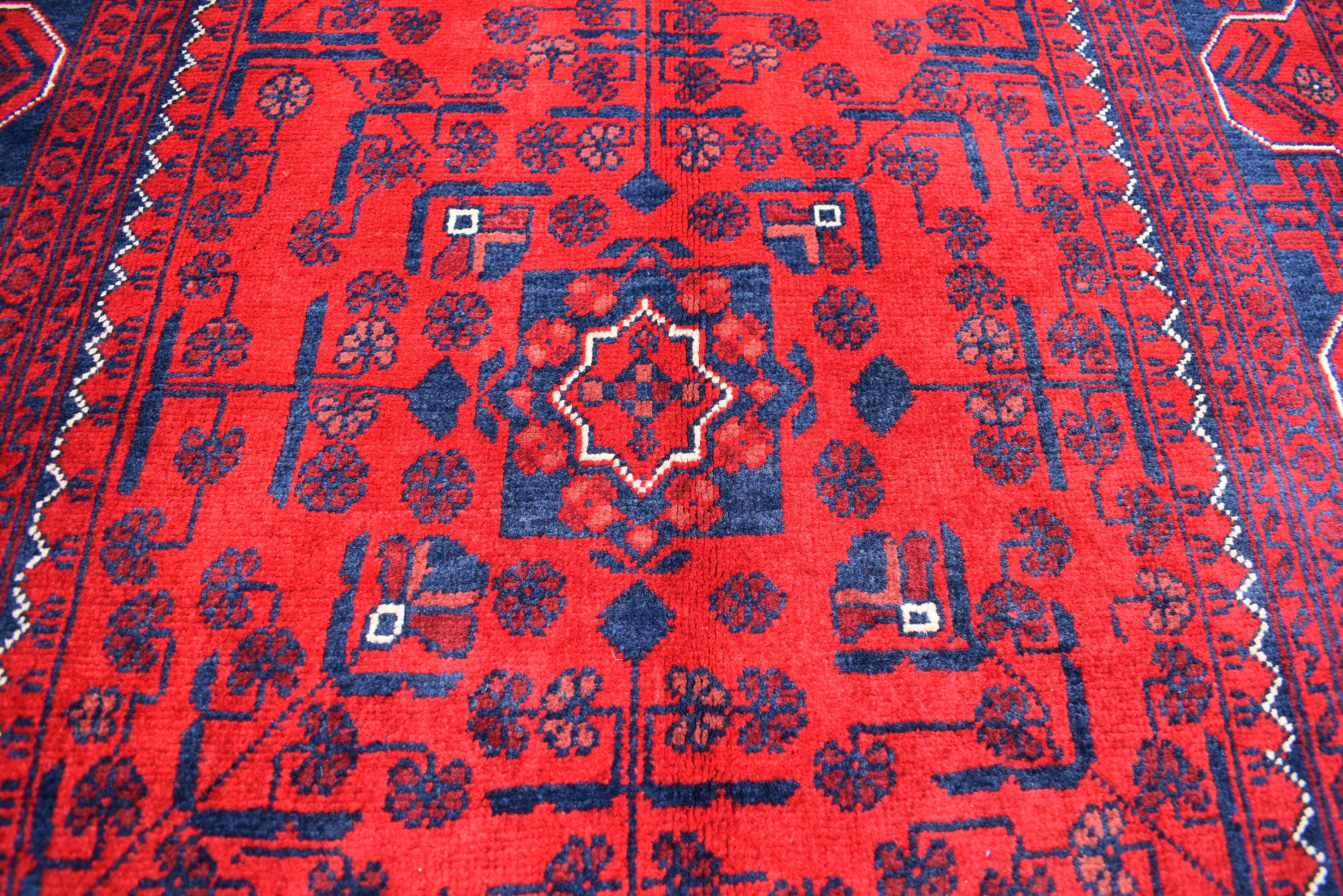 3x5 Bokhara Rug Turkmen 100% Wool Afghan Veg dyes Handmade Oriental Pattern Turkmen Rug, Rugs For Living Room-Bedroom Rug