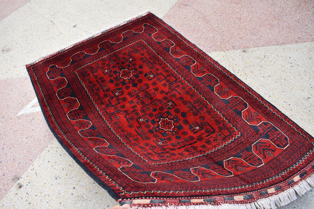3x5 Bokhara Rug Turkmen 100% Wool Afghan Veg dyes Handmade Oriental Pattern Turkmen Rug, Rugs For Living Room-Bedroom Rug