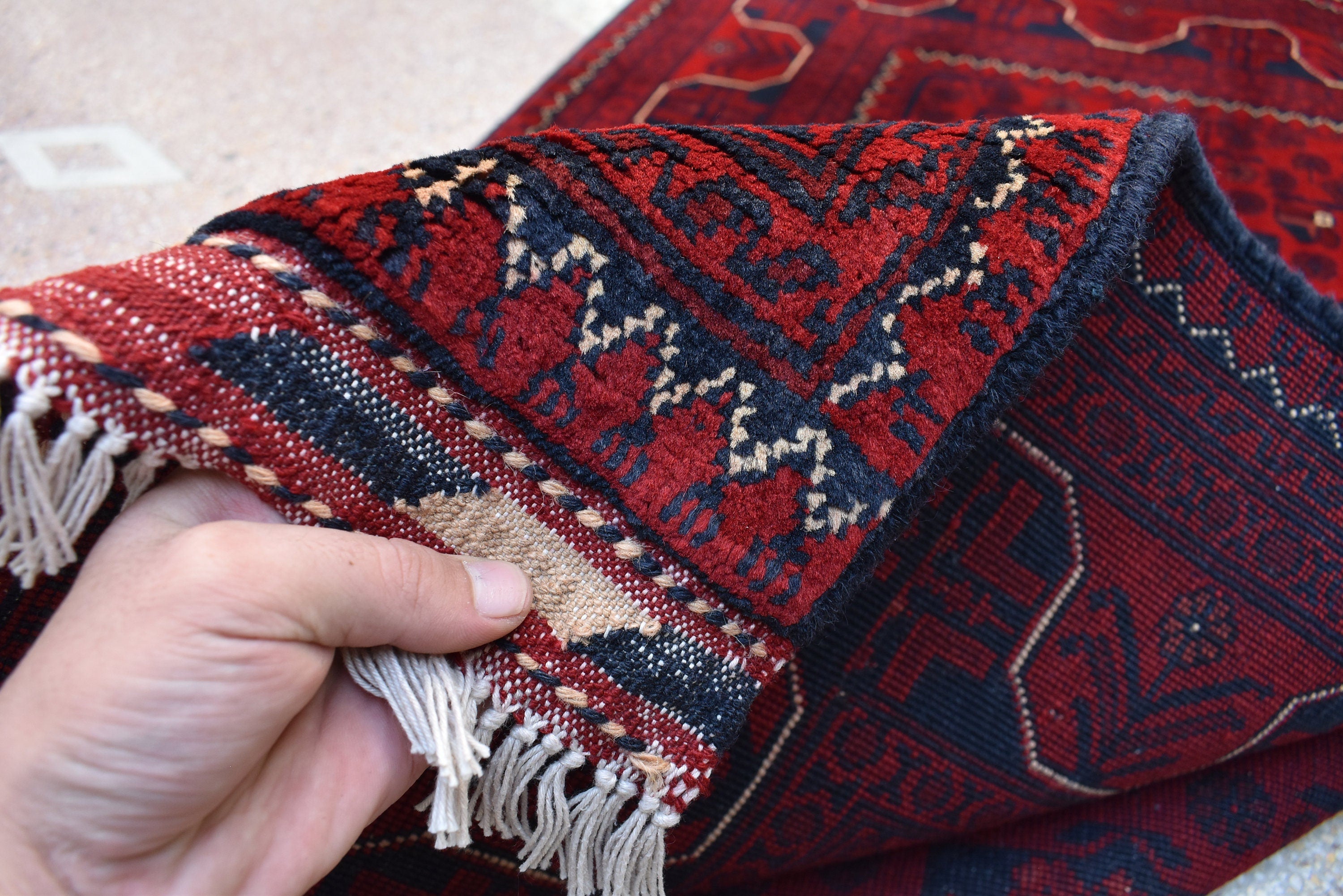 3x5 Bokhara Rug Turkmen 100% Wool Afghan Veg dyes Handmade Oriental Pattern Turkmen Rug, Rugs For Living Room-Bedroom Rug