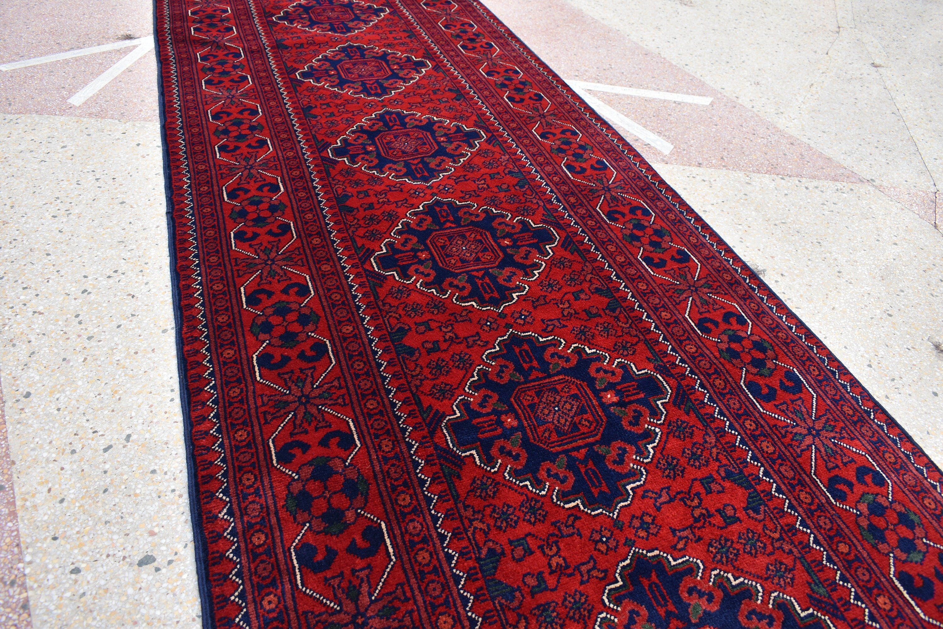 23.0 x 2.9 Ft Long Runner Best Quality Turkmen Khamiyab Khal Mohammadi Bokhara Runner Afghan Handmade Wool Oriental Hallway runner