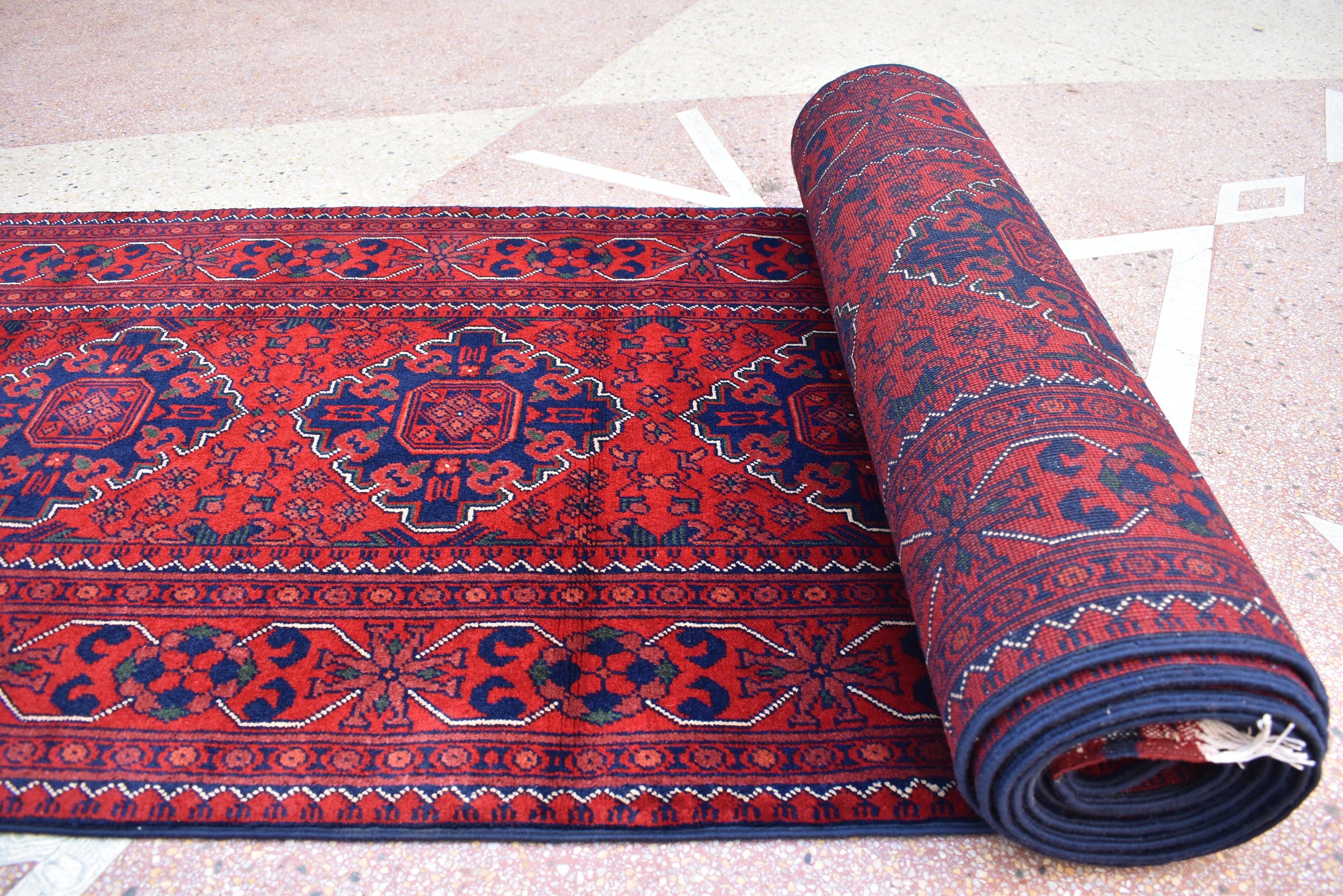 23.0 x 2.9 Ft Long Runner Best Quality Turkmen Khamiyab Khal Mohammadi Bokhara Runner Afghan Handmade Wool Oriental Hallway runner