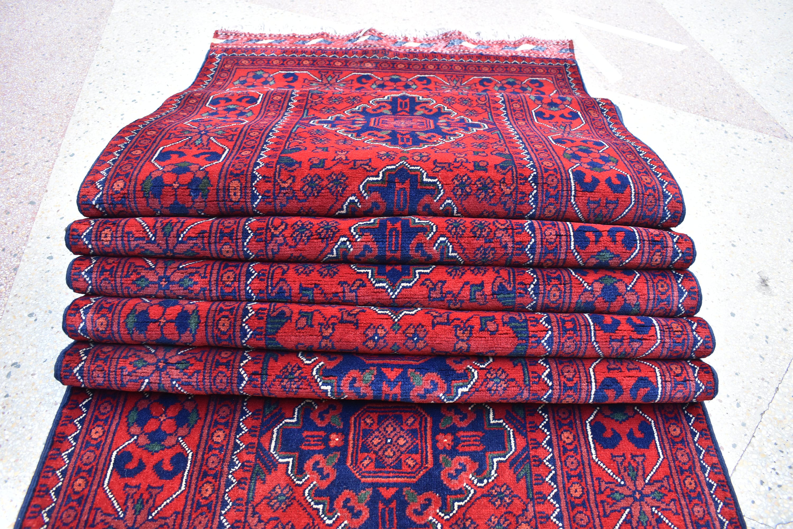 23.0 x 2.9 Ft Long Runner Best Quality Turkmen Khamiyab Khal Mohammadi Bokhara Runner Afghan Handmade Wool Oriental Hallway runner