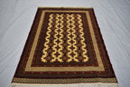 5.4x3.10 Ft Afghan Handmade Rug,100% Wool rug, Rugs For Living Room, Bedroom Rug , Yamood Pattern, Herati Oriental Rug