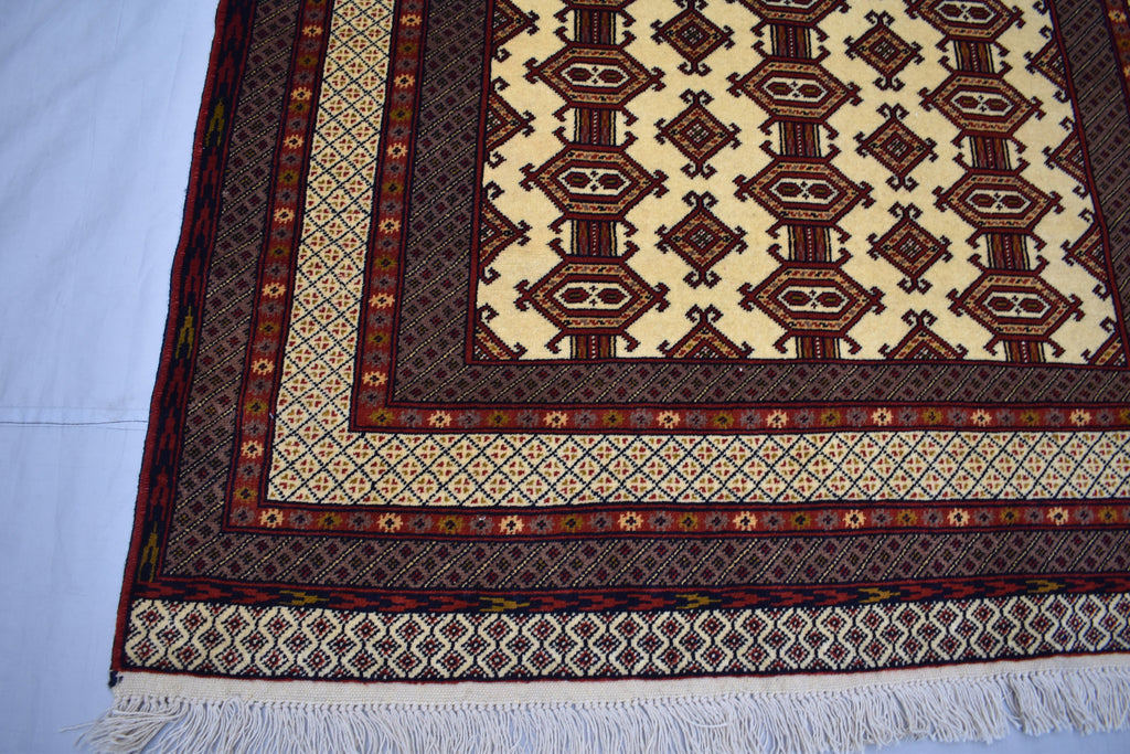 5.4x3.10 Ft Afghan Handmade Rug,100% Wool rug, Rugs For Living Room, Bedroom Rug , Yamood Pattern, Herati Oriental Rug