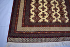 5.4x3.10 Ft Afghan Handmade Rug,100% Wool rug, Rugs For Living Room, Bedroom Rug , Yamood Pattern, Herati Oriental Rug
