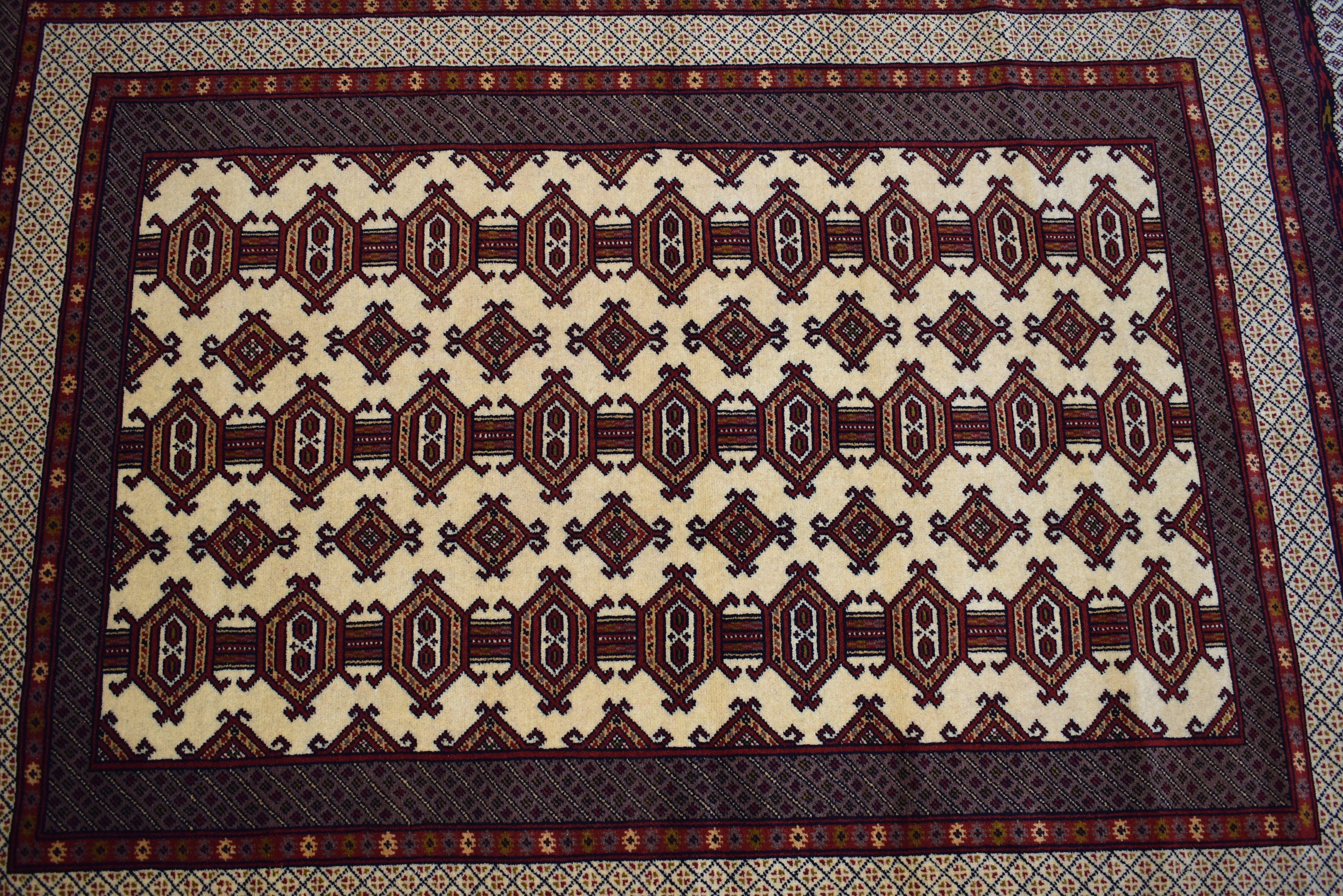 5.4x3.10 Ft Afghan Handmade Rug,100% Wool rug, Rugs For Living Room, Bedroom Rug , Yamood Pattern, Herati Oriental Rug