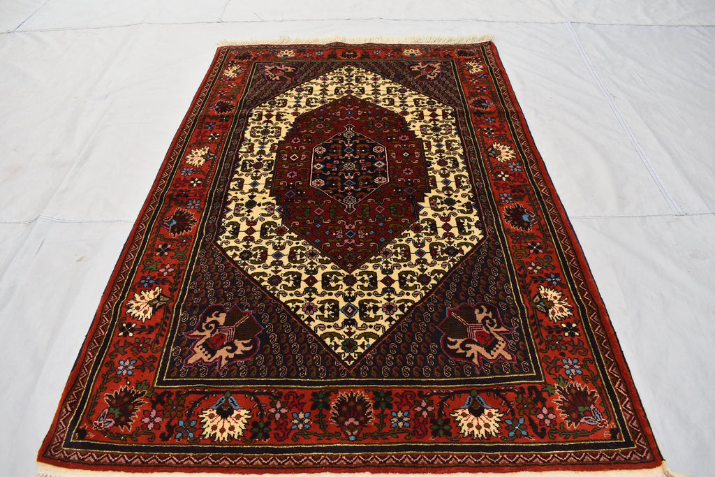 6.5x4.1 ft Oriental Rug, Fine Quality Handmade Afghan Rug, Medallion Design Floral Patterns Turkmen Soft Wool Rug, Rug for Living Room,